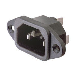 Base Alimentacion IEC320 C14 Macho Panel 10A/250Vac