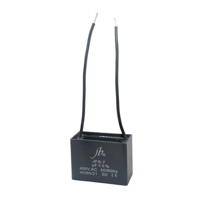 Condensador Trabajo MOTOR 8uF 450Vac con Cables 47x23x35mm JB