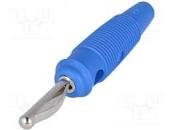 Banana Macho Aerea 4mm Biconexion 16A/63Vdc AZUL