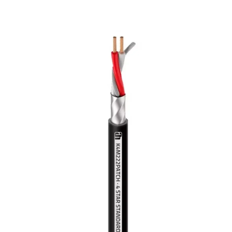 Cable Audio Microfono 2×0,22mm NEGRO ADAM 4 STAR (100m)
