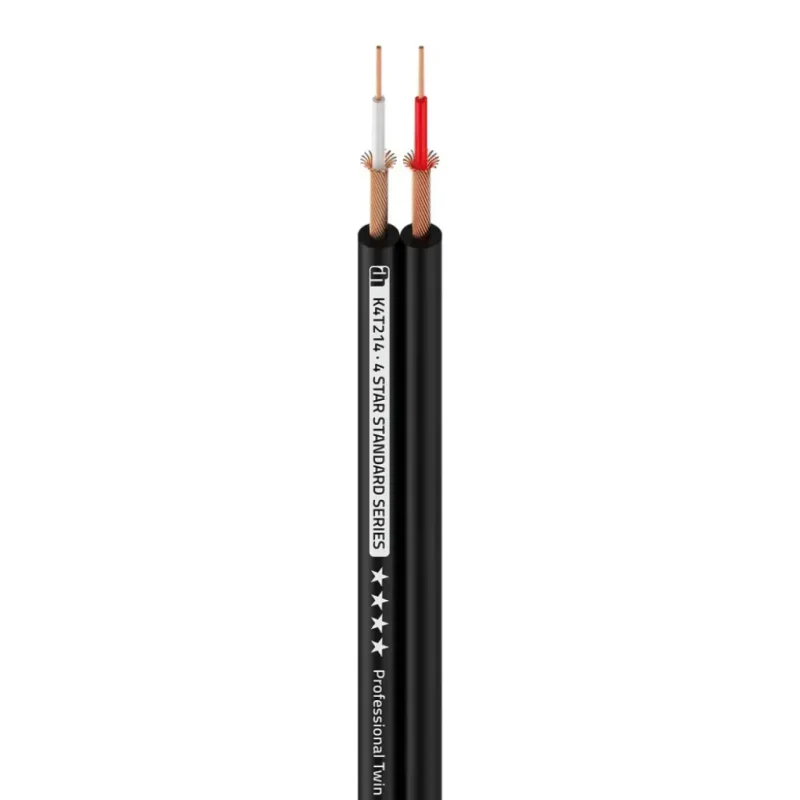 Cable Audio Paralelo 2×0,14mm CU NEGRO ADAM (100m)