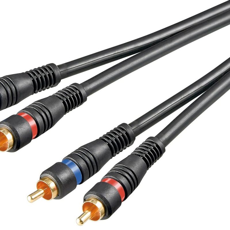 Cable RCA 2 Machos a 2 RCA Machos HQ 10m GOOBAY