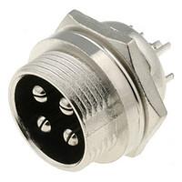 Conector Microfono Macho 4Pin Panel con Rosca