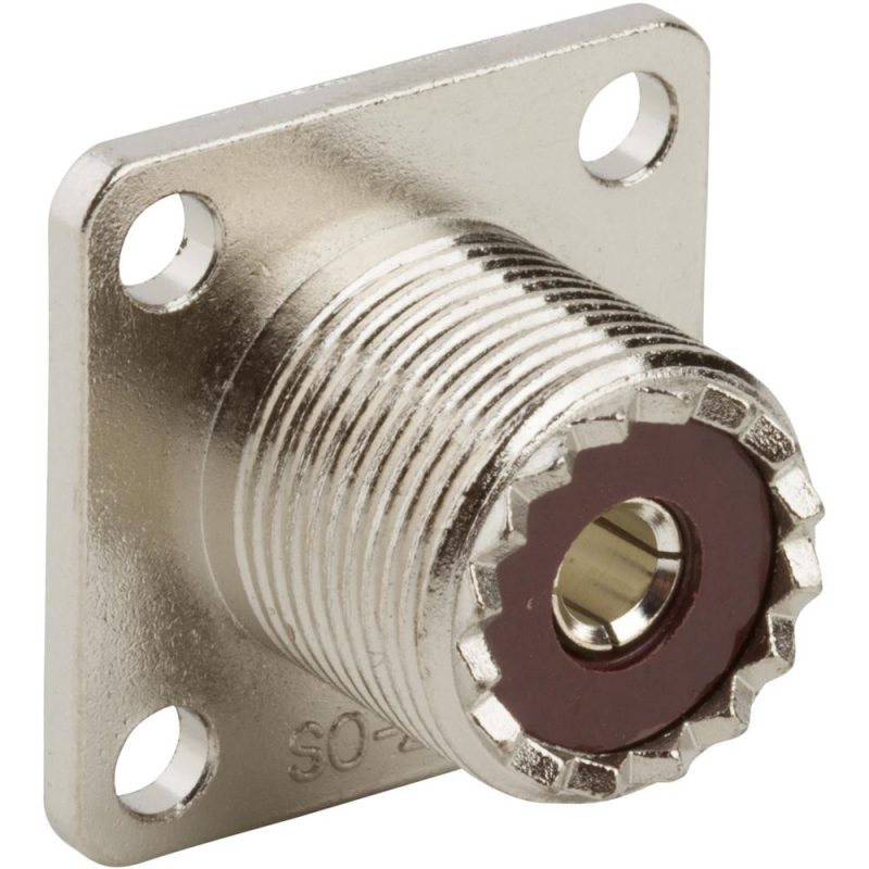 Conector UHF PL259 Hembra Chasis 4 Tornillos  UHF-202