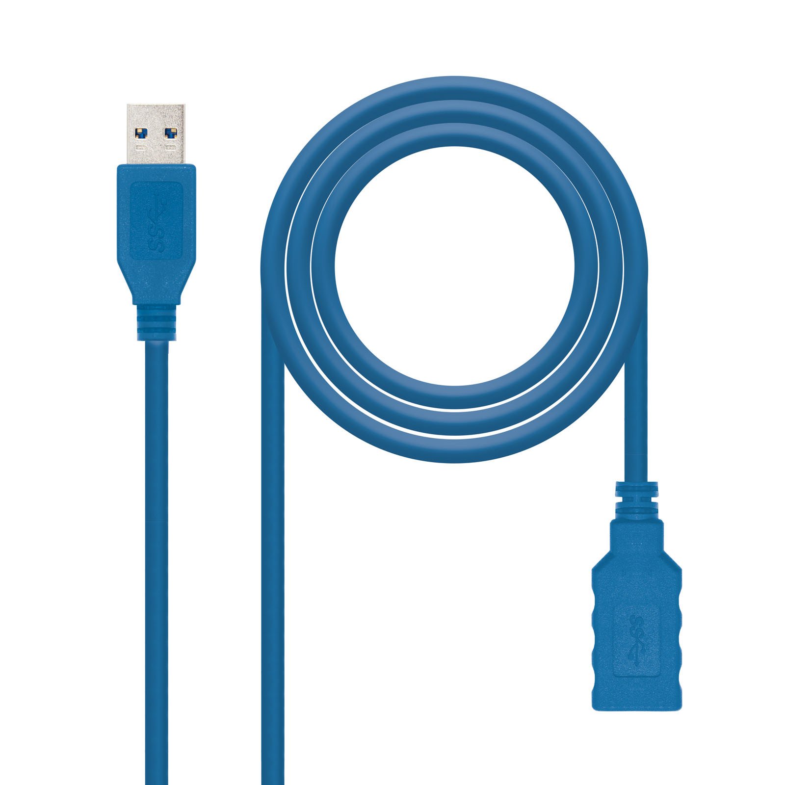 Cable Prolongador USB 3.0 A Macho a Hembra AZUL 2m NANOCABLE