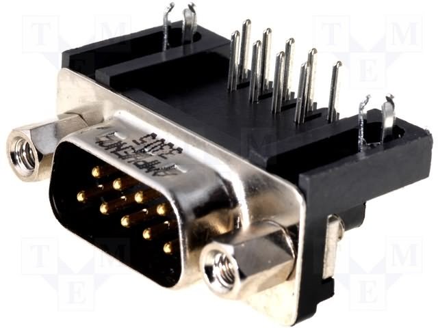 Conector Sub-D 9pin Macho Cto.Impreso