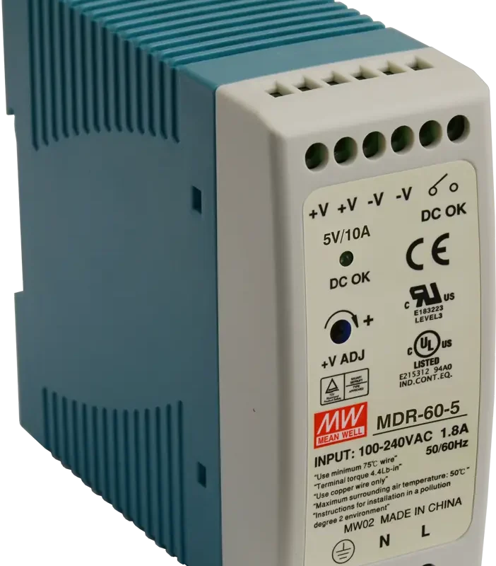 Fuente Alimentacion Carril DIN 5V/50W 10A MW