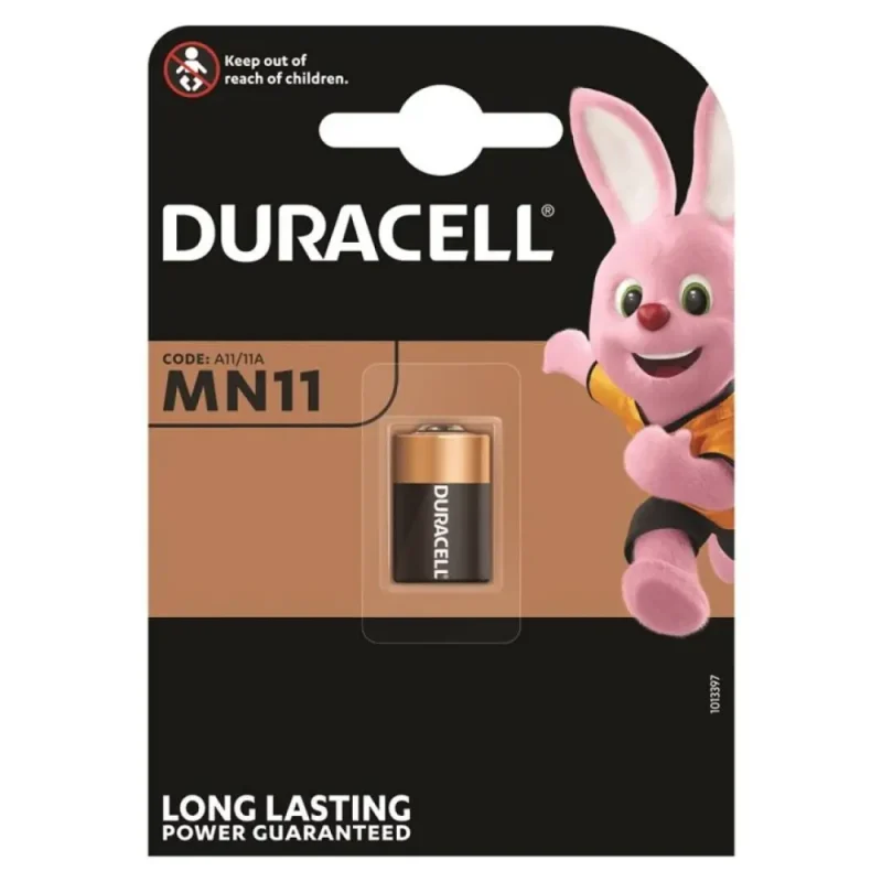 Pila 11A Alcalina DURACELL 6Vdc 38mAh MN11  (Blister 1 pila)