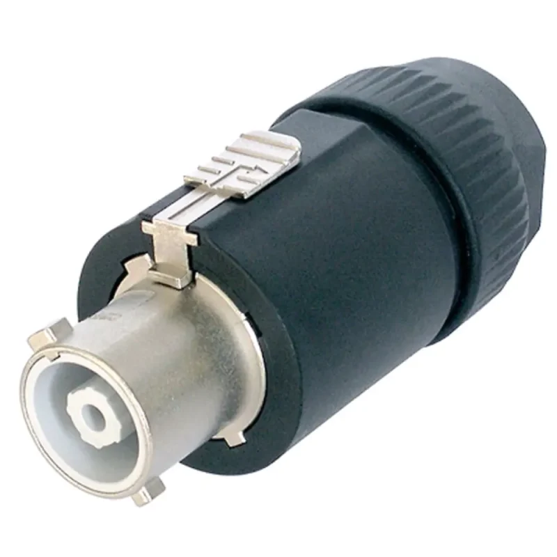 Conector PowerCON 32A Redondo NEGRO