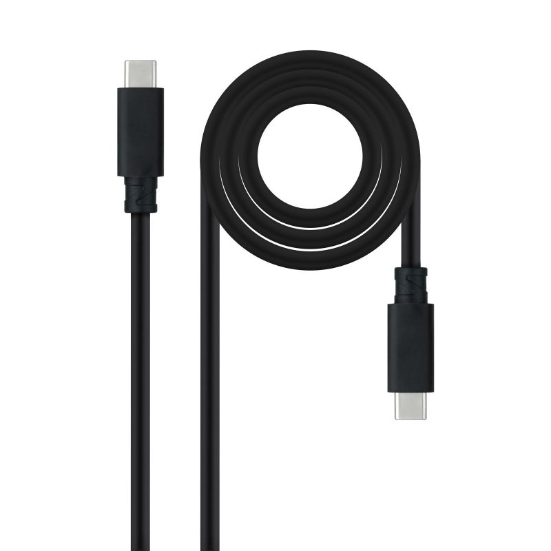 Cable USB-C a USB-C USB3.2 0,5m NEGRO NANOCABLE