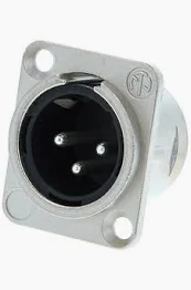 Base XLR Macho 3Pin Tipo D NC3MDL1