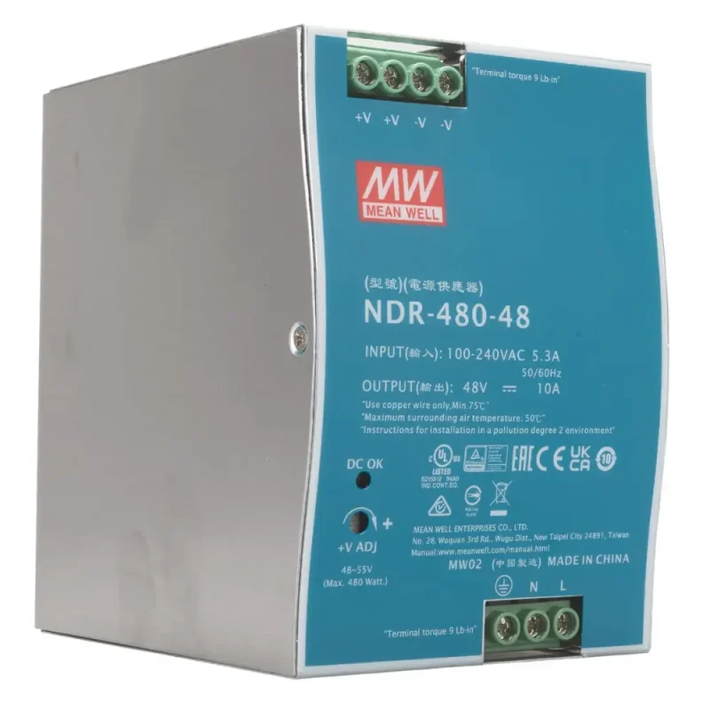 Fuente Alimentacion Carril DIN 48V/480W 10A MW