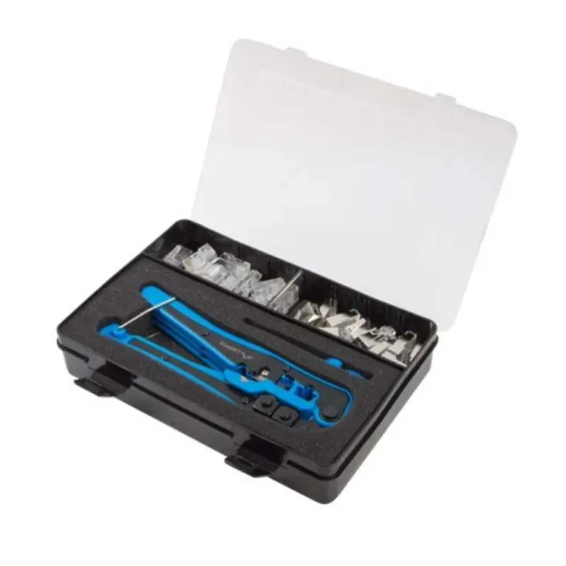 KIT Crimpar Terminales Conectores RJ45 Estuche