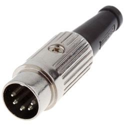 Conector DIN Macho 5 pin Aereo Recto para soldar