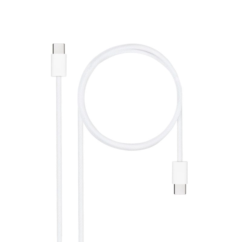 Cable USB-C 2.0 a USB-C 60W 3A BLANCO 2m NANOCABLE