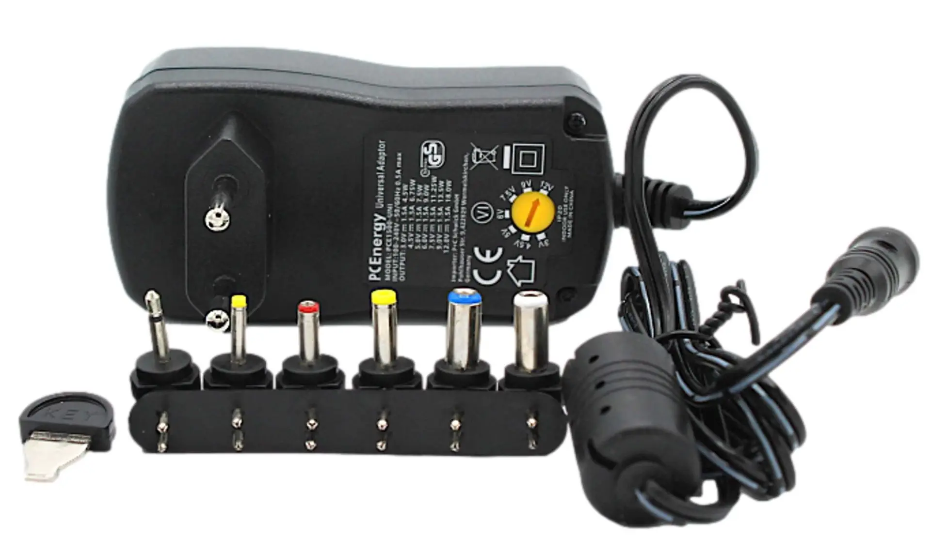 Alimentador Universal salida 3-12Vdc 600mA 6 conectores