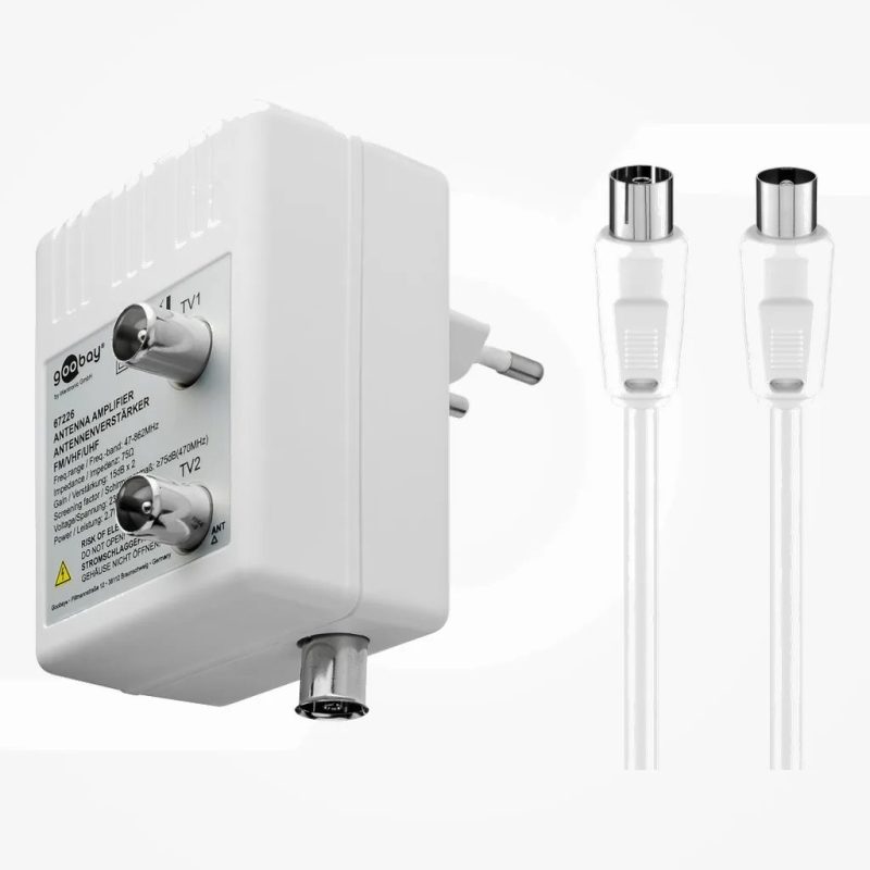 Amplificador de antena con 2 salidas, 15-30Â dB