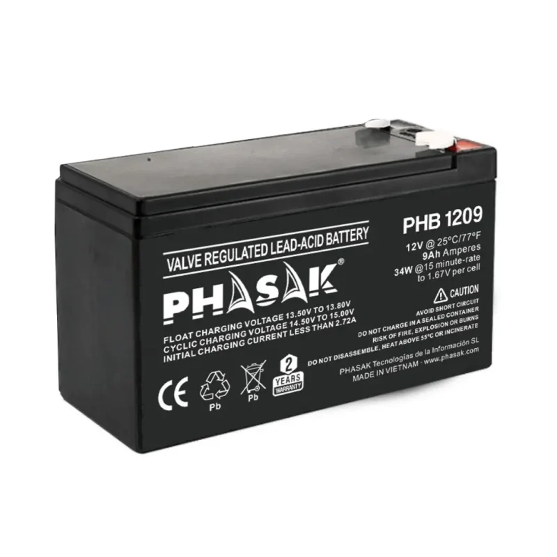 Bateria PLOMO 12V/9Ah F2 PHASAK