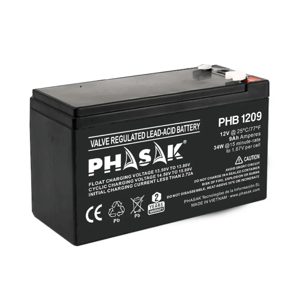 Bateria PLOMO 12V/9Ah F2 PHASAK