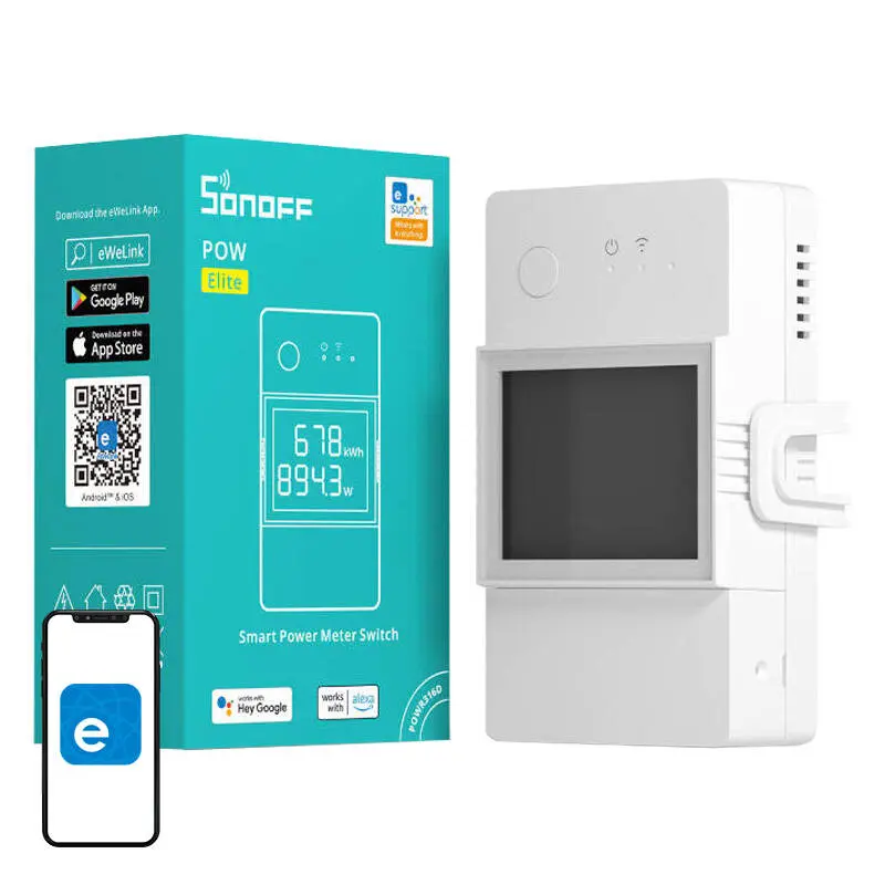 Interruptor Wifi Medidor Consumo Display SONOFF POWR320D