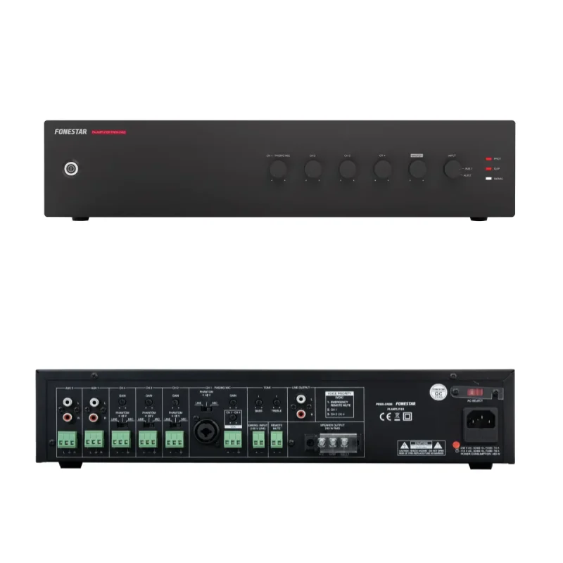 Amplificador PA 240Wrms 2AUX FONESTAR