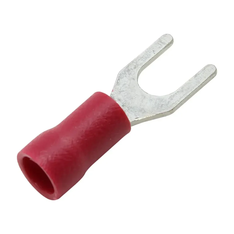 Terminal Horquilla 4.3mm cable 0,3-1,65mm Preaislado ROJO (100 Uds.)