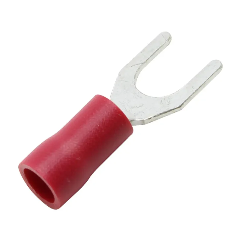 Terminal HORQUILLA Ã˜6,4mm Aislado cables 1-2,6mm color ROJO