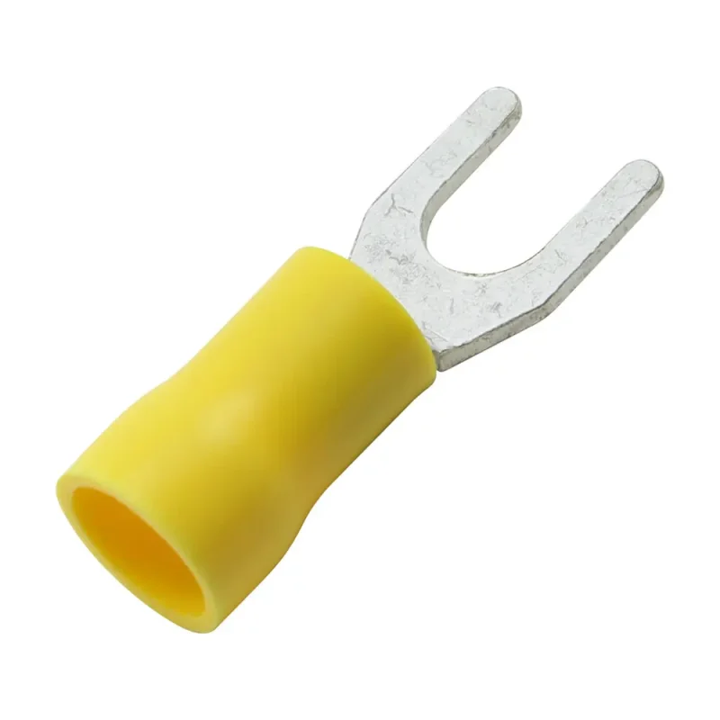Terminal HORQUILLA Ã˜5.3mm Aislado Cables 1-2,6mm color AMARILLO