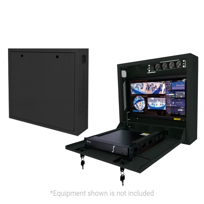 Rack Mural 2U Vertical NEGRO