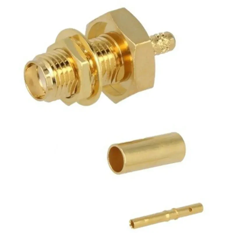 Conector SMA Hembra RG174 CRIMPAR Recto Dorado