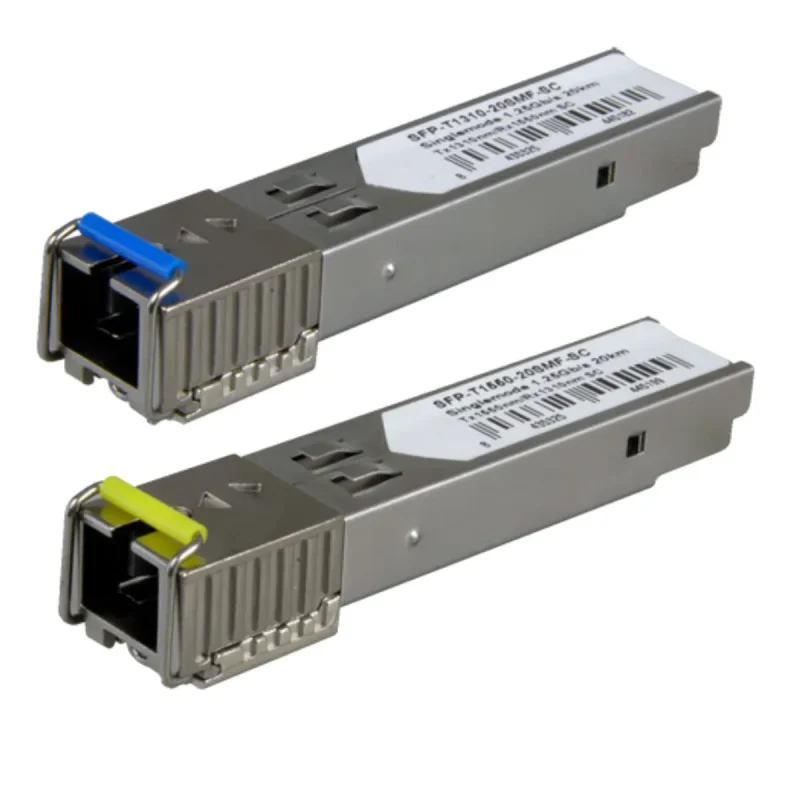 Pareja Transceptores SFP Fibra MonoModo BiDi SC