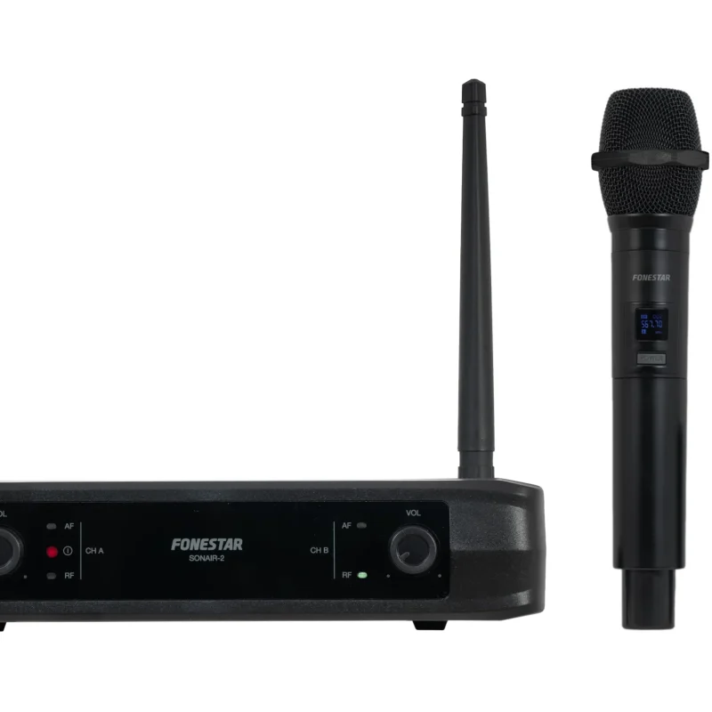 2 Microfonos Inalambricos Mano UHF FONESTAR SONAIR-2M