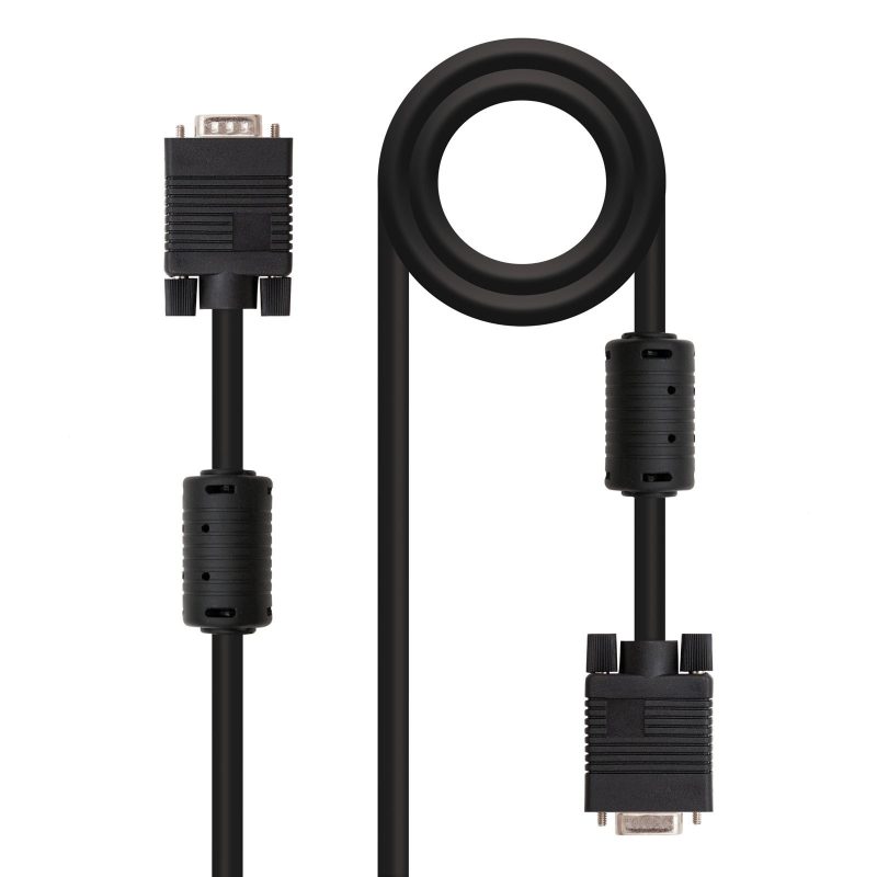 Cable VGA Monitor Macho-Hembra Ferrita 1,8m