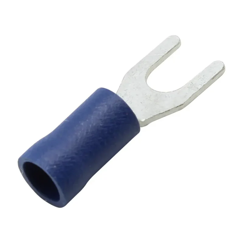 Terminal HORQUILLA Ø4,3mm Aislado cables 1,5-2,5mm color AZUL