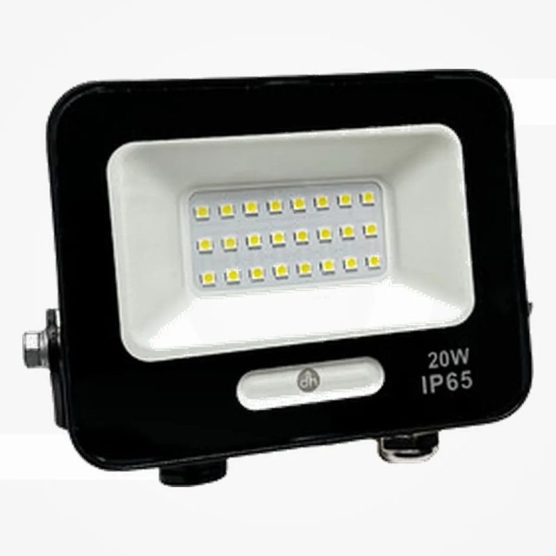 Foco de LED 20W. Negro. 6.500K