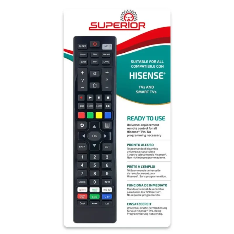 Mando Universal  Televisores HISENSE Smart  (SUPTRB028)
