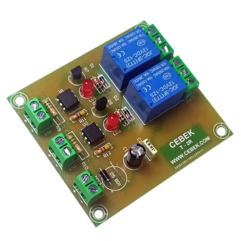 Automatismo Interface salida 2 Reles 12Vdc 1 Contacto  T5 CEBEK