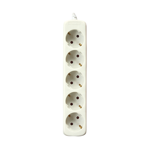 Base Multiple 5 Enchufes Schuko Cable 1,5m BLANCO