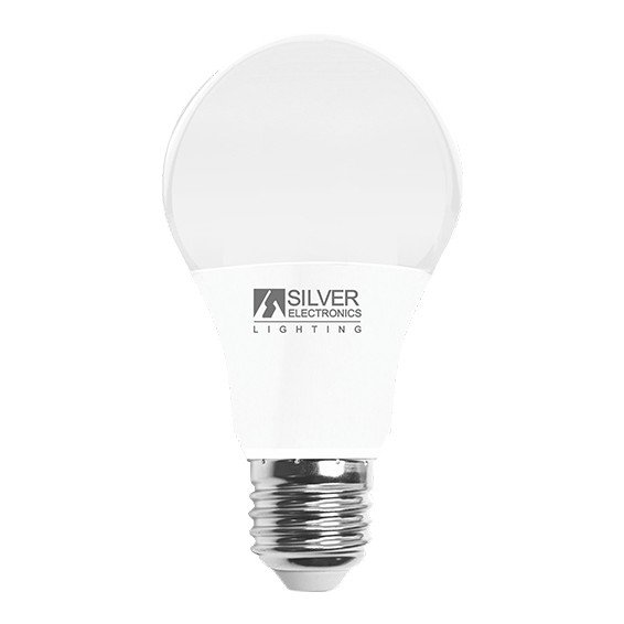Bombilla LED ESTANDAR E27 10W Luz 5000K High Quality SILVER