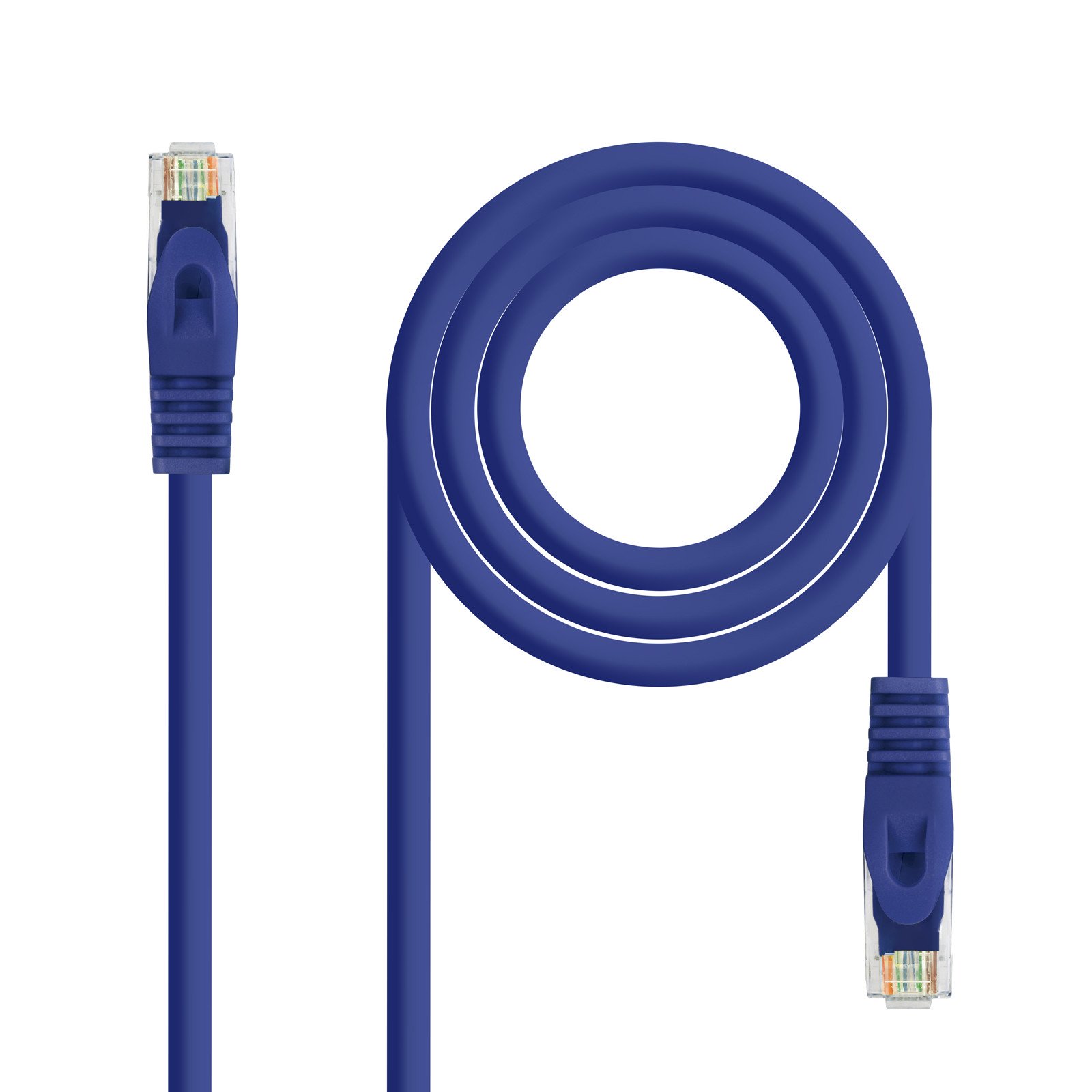 Latiguillo RJ45 Cat6a UTP CU LSZH 1m AZUL AISENS