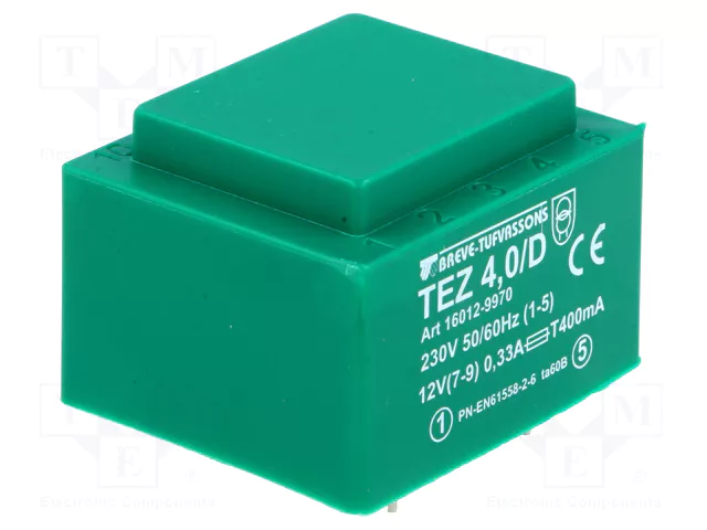 Transformador Encapsulado 12Vac 4VA Entrada 230V