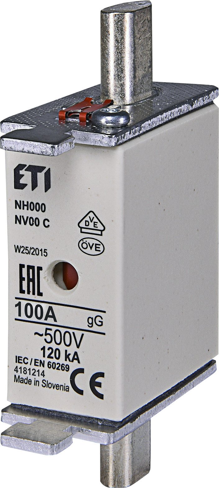 FUSIBLE gG 100A/500Vac NH1C Ceramica Industrial