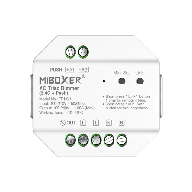 Pastilla Regulador Pulsante Triac LED 230V 150W MI-BOXER