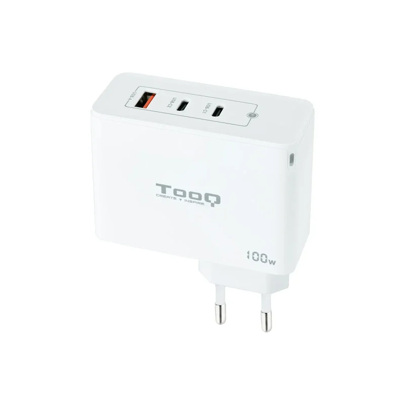 Cargador Red GAN 2xUSB-C PD + USB-A QC 100W BLANCO TOOQ