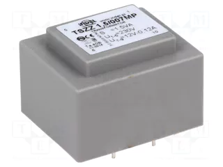 Transformador Encapsulado salida 12Vac 1,5VA entrada 230Vac