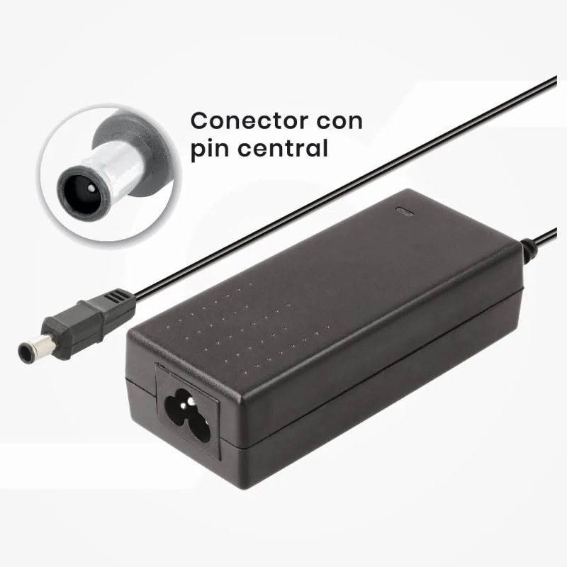 Alimentador Portatil Fijo 19Vdc 2,1Amp Jack hueco Pin central 6.5×4.4