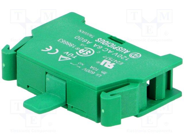 Bloque Contactos NA 3A/230V 22/30mm para Placa Frontal