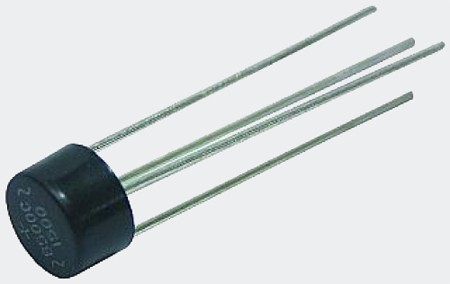 Puente Rectificador Redondo 200Vdc 1,5Amp  4 Hilos