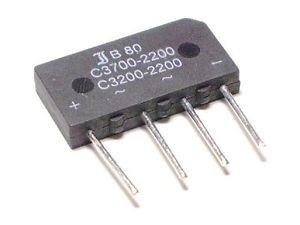 Puente Rectificador 80V 3,7A Hilos 32x15mm B80C3700H