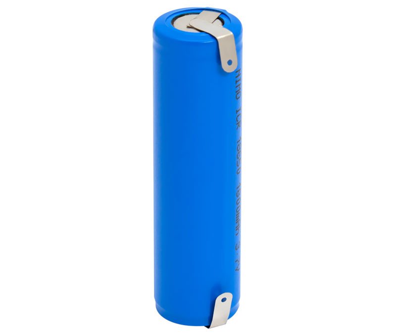 Bateria Litio 3,7V/1800mA Terminales Soldar IRC 18650